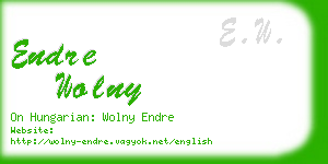 endre wolny business card